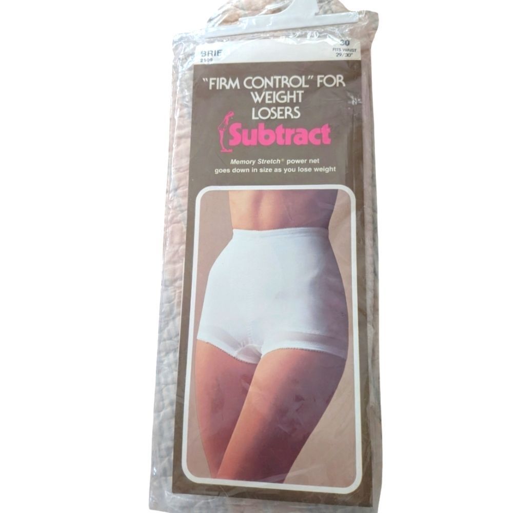 70s Vintage women'Subtract shape wear control‎ brief underwear size 30 waist NWT